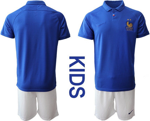 France Blank 100th Anniversary Edition Kid Soccer Country Jersey